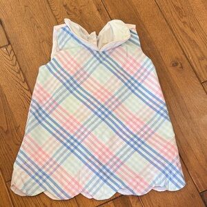 TBBC Plaid Sleeveless Dress with Scalloped Hem